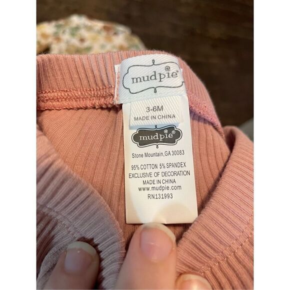 BUNDLE MudPie pants and Angel Dear Blouse 3-6 months outfit NWT - Picture 4 of 4